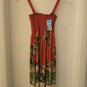 Red and Green Smocked Sundress